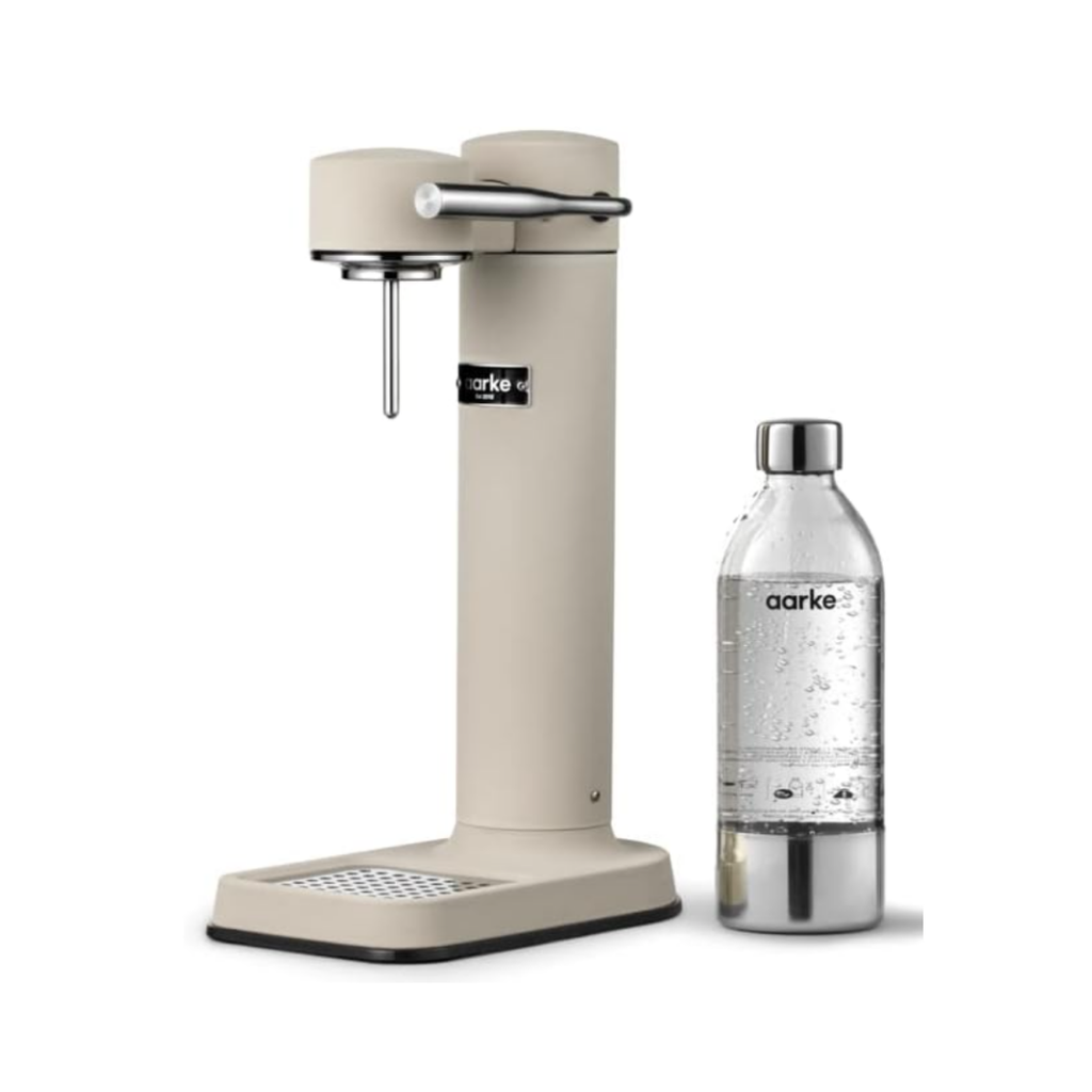 Aarke Carbonator 3, Premium Wassersprudler aus Edelstahl mit Aarke Flasche, Sand Finish