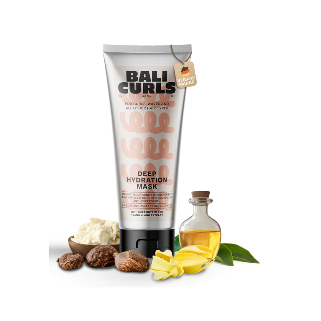 BALI CURLS Deep Repair Mask – Tiefenwirksame Haarmaske mit Sheabutter, Kokosöl & Avocadoöl für trockenes Haar 