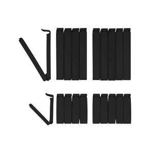 Black Edition Tütenclips (20 Stück) | 20 Verschlussclips: 10 x schwarz (11 cm) + 10 x schwarz (6 cm)