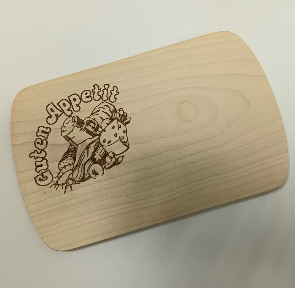 Frühstücksbrett Ahorn mit Motiv Guten Appetit 23x18cm