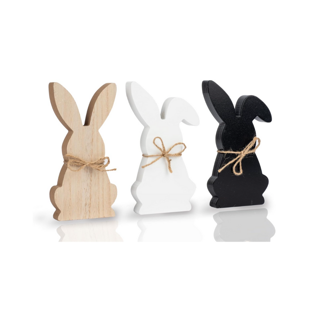 GISELA D Holz Hasen Deko,Osterhase Holz