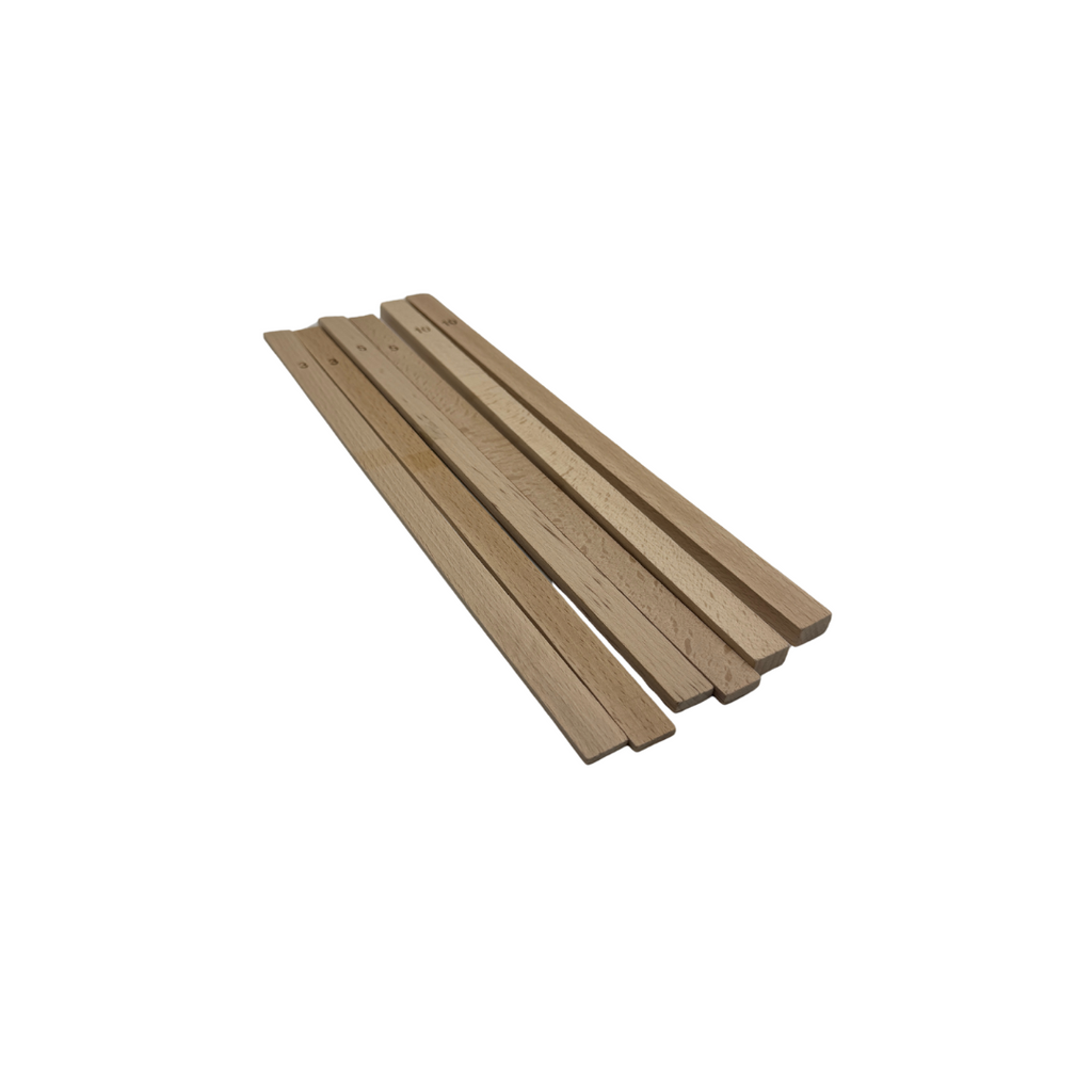 Ausrollhölzer aus Holz – 3 mm, 5 mm und 10 mm Stärke für das Ausrollen von Teig
