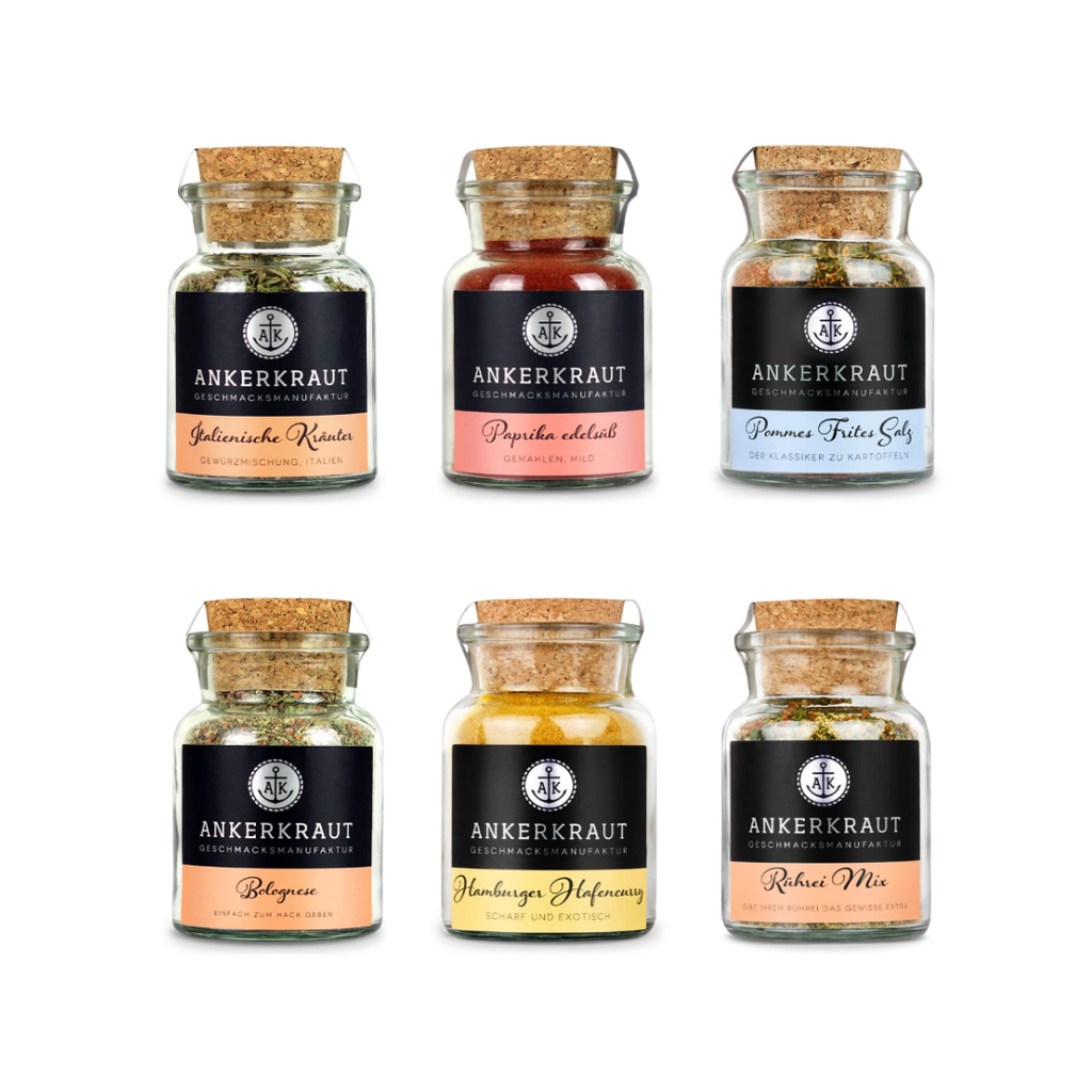 Küchen Starter-Set mit 6 Gewürzen