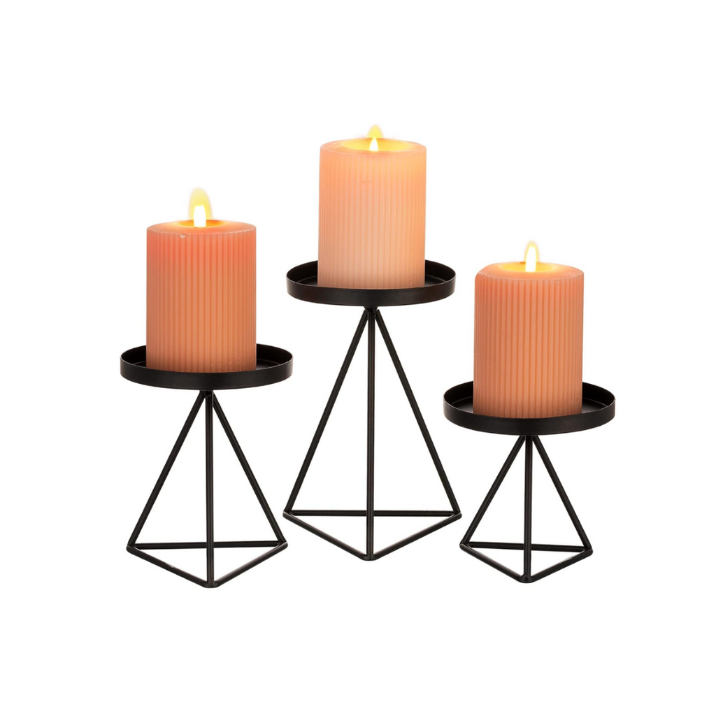 Kerzenständer Kerzenhalter Kerzenleuchter Metall 3er Set