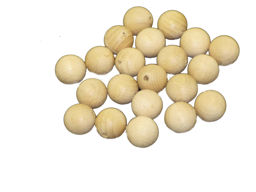 Holzkugeln roh geschliffen, 20 mm, 30 Stück