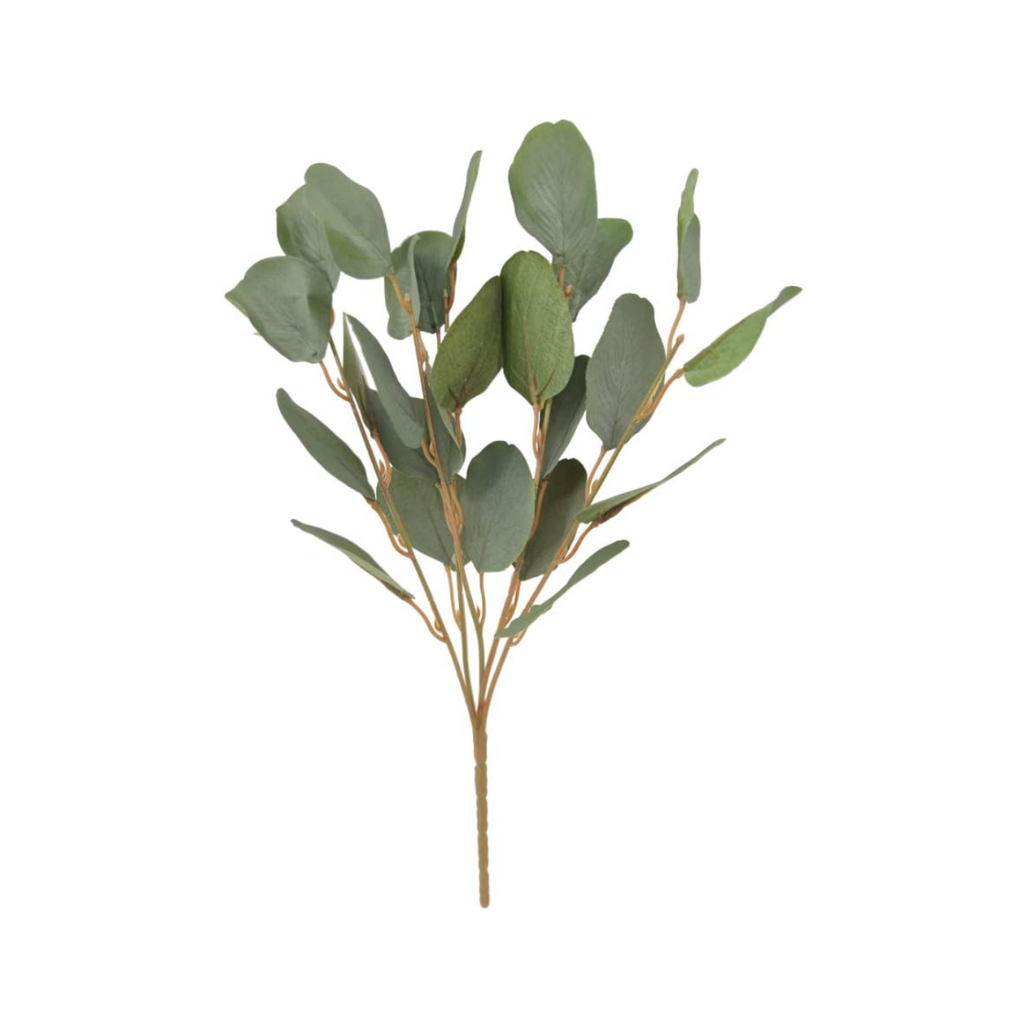 Kunstzweig Eucalyptus Blätter im Bund grün ca. 60 cm Naturgetreu Trockenzweig imitiert