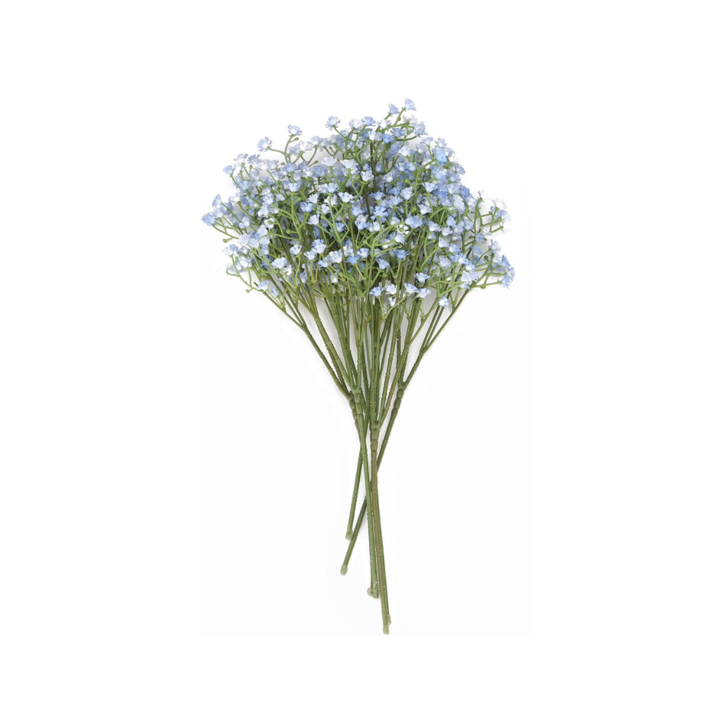 LGEGE Künstliche Babyatmen Blumen Sträuße - gypsophila 6 Pcs Hellblau Babys Atem Gypsophila Blume Bulk
