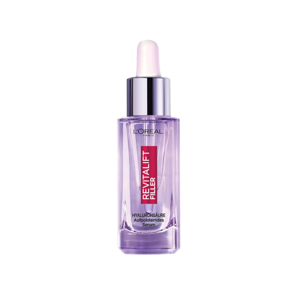 L'Oréal Paris Aufpolsterndes Serum für Frauen: für Faltenminderung & jugendlich und praller aussehende Haut mit [1,5% Hyaluronsäure], Revitalift Filler, 1x 30ml