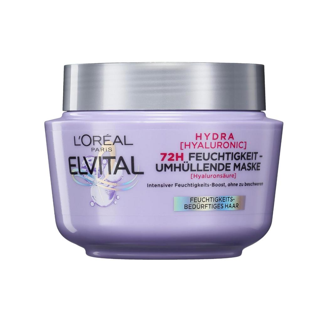 L'Oréal Paris Elvital Hydra Hyaluronic feuchtigkeitsspendende Haarmaske für glänzendes Haar