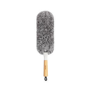 MR.SIGA Staubwedel Mikrofaser, waschbar Staubwischer mit Bambusgriff, Staubmagnet für Haushaltreinigung
