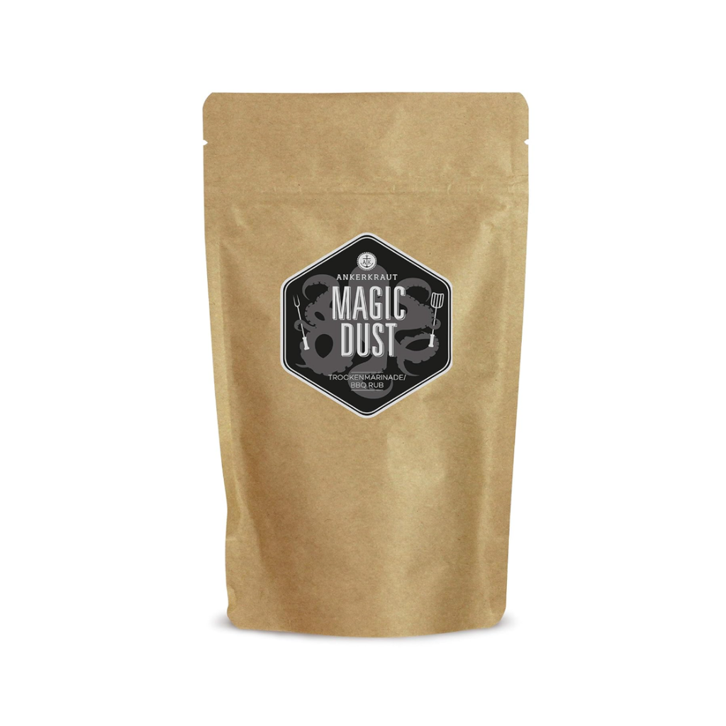 Magic Dust, BBQ-Rub, Marinade für Fleisch, Gewürzmischung zum Grillen, 250g im aromadichten Beutel zum Nachfüllen