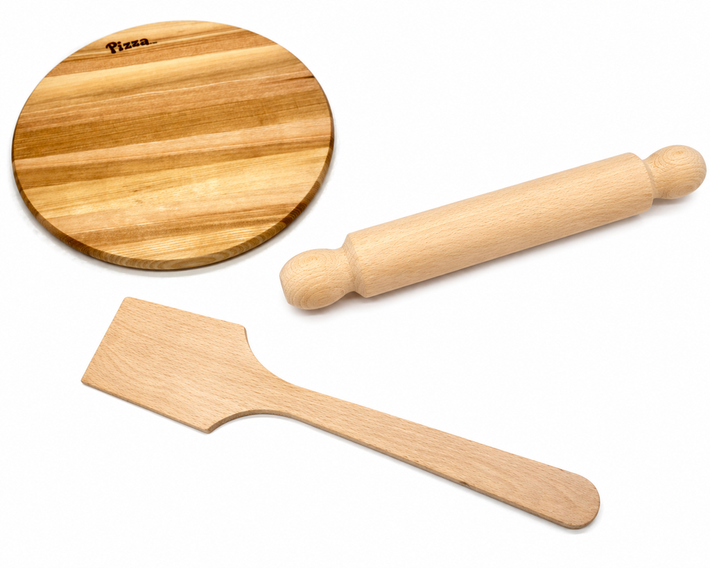 Pizza Starter-Set aus Holz (3-teilig)