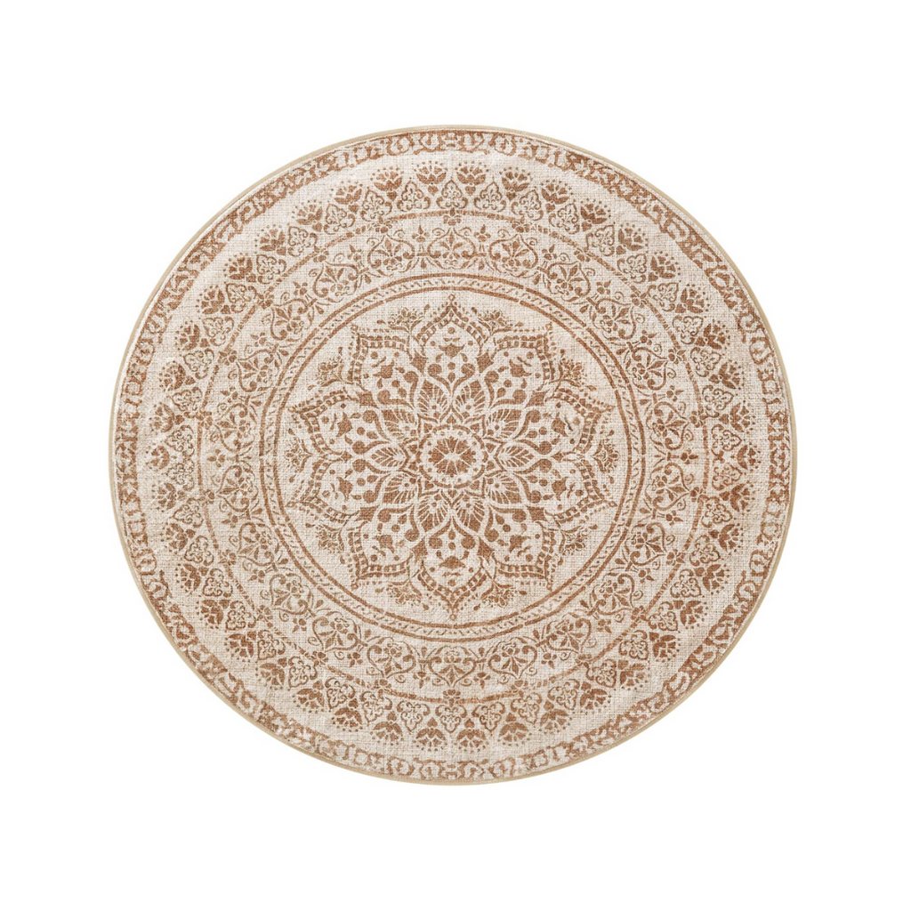 SONGMICS HOME Teppich rund, 120 cm d, Wohnzimmerteppich