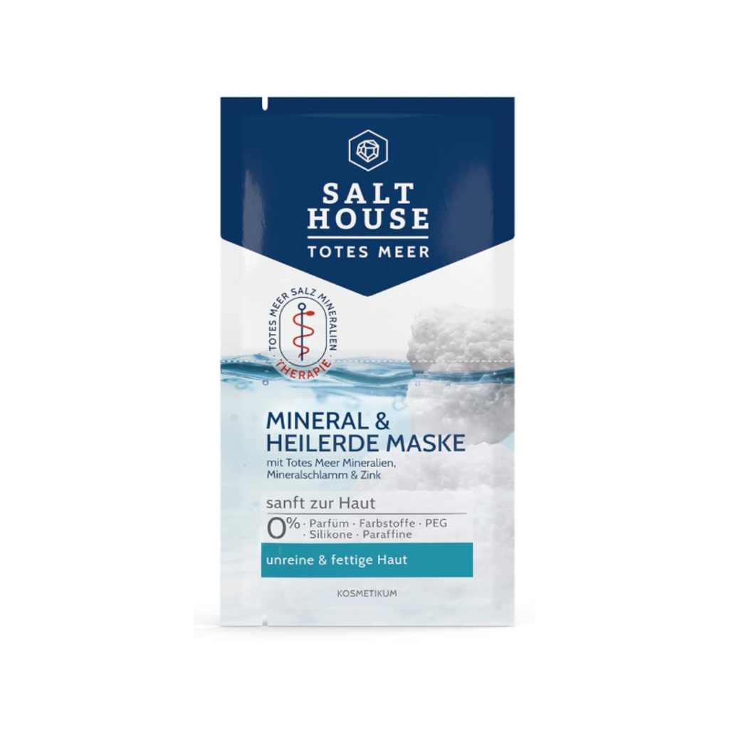 Salthouse Totes Meer Therapie Mineral & Heilerde Gesichtsmaske, mit Zink und Totes Meer Mineralschlamm, klärt, reinigt und beruhigt, 2x7ml