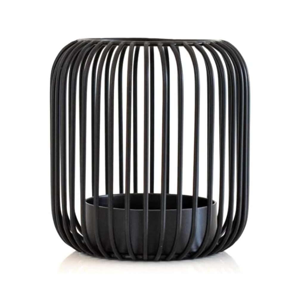 Teelichthalter Schwarz Deko - Aesthetic Room Decor - Kerzenständer - Dekoration Wohnzimmer Modern - Galeara design - (Schwarz - klein)
