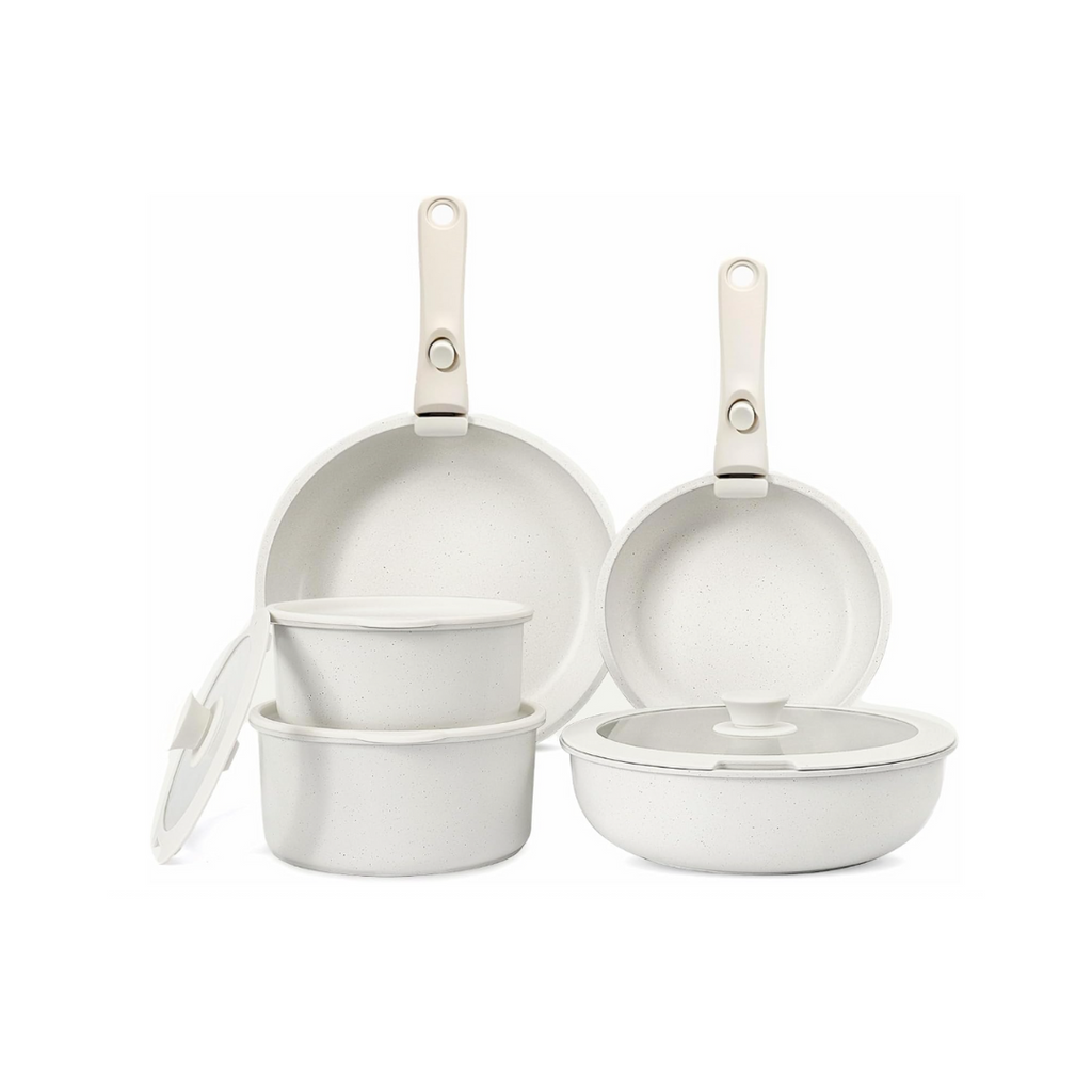 Topfset mit Abnehmbarer Griff, 11-Teilig 