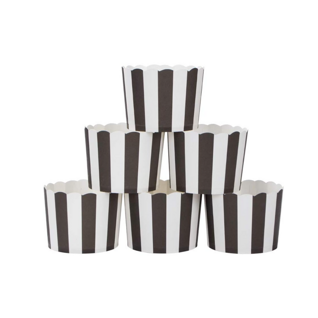 Webake Muffinförmchen Papier 50 Stück Muffin Papierförmchen in Weiß und Schwarz für Muffin Bronnie Cupcake
