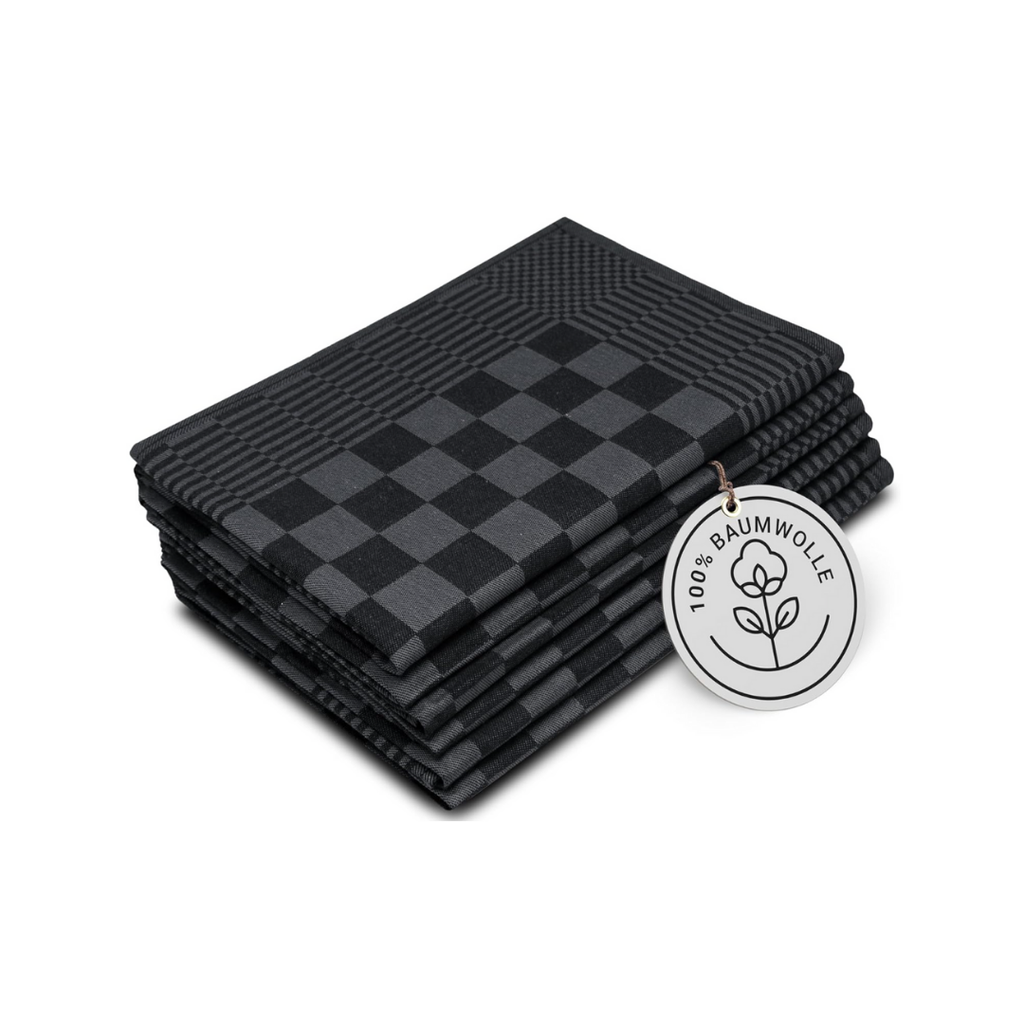 ZOLLNER 6er Set Geschirrtücher Baumwolle in 65x65 cm - extrem saugstarke und robuste Küchentücher