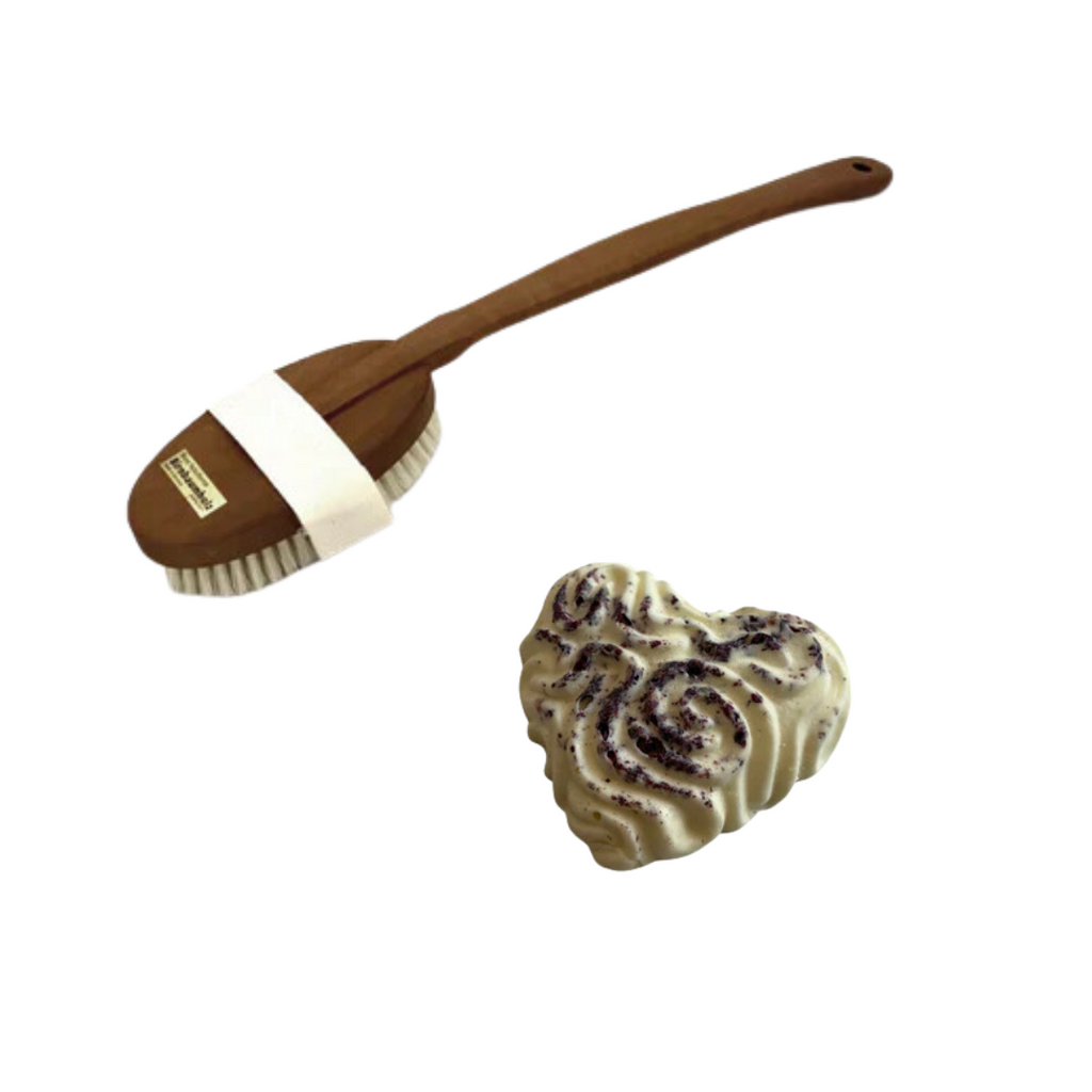 Badebürste und Sprudelndes Badeherz-Set, 2-teilig