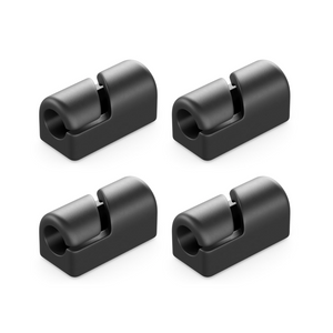 deleyCON 4 Stück Kabelhalter Selbstklebend Kabelklemmen Kabelmanagement Kabelclips Kabelführung Kabel Organizer