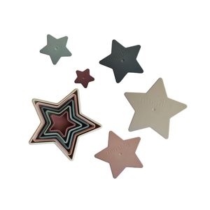mushie Nesting Star stapelbare Teile | Entwickelt Hand-Augen-Koordination und weitere Fähigkeiten | Spielspaß & Kreativität