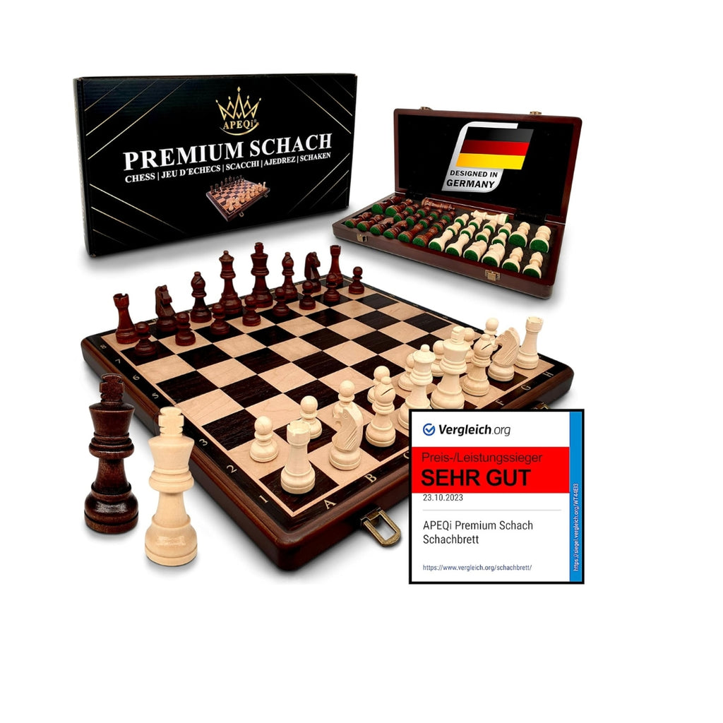 APEQi® - Premium Schach, Schachspiel Holz