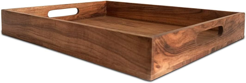 Rechteckiges Serviertablett aus Holz