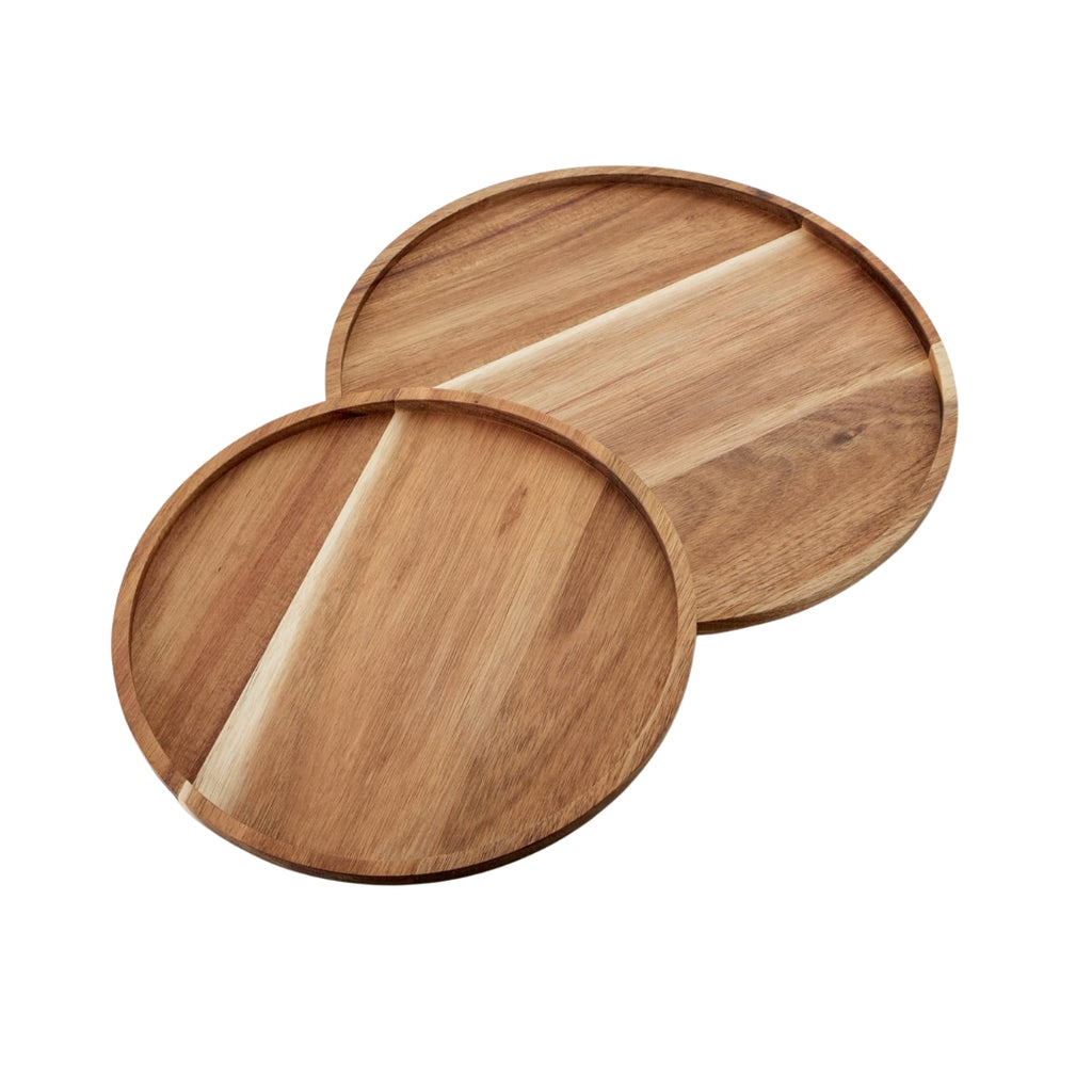 com-four® - Tablett-Set aus Akazienholz