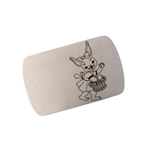 Die Holzwarenfabrik Frühstücksbrett Ahorn "Hasenmädchen"