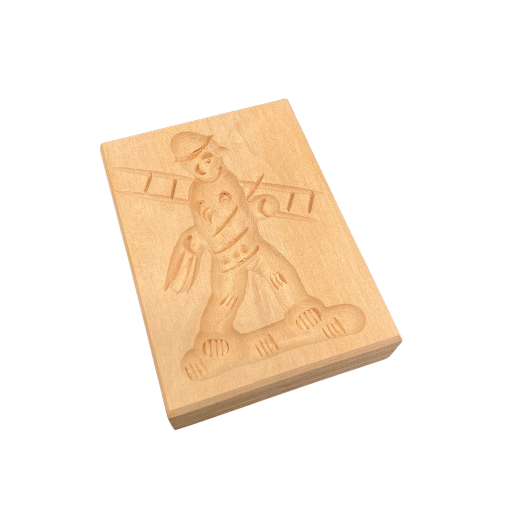 Die Holzwarenfabrik- Springerlesmodel, Birnbaum 7x5 cm/1 Bild Motiv Schornsteinfeger 