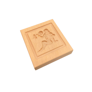 Die Holzwarenfabrik- Springerlesmodel, Birnbaum 7x7 cm/1 Bild Motiv Sternzeichen Jungfrau