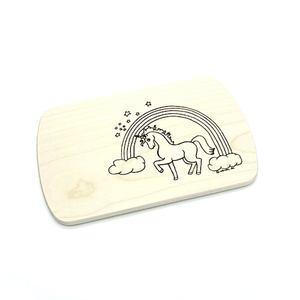 Brettchen mit Motiv Einhorn (24 cm)
