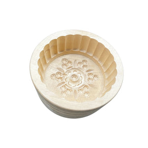 Butterform rund Motiv Blumenkranz für 250 g