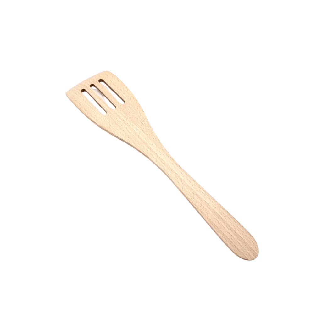 Die Holzwarenfabrik Pfannenwender aus Buche mit Schlitzen 30 cm 