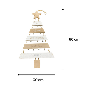 Die Holzwarenfabrik Weihnachtliche Dekoanhänger weiß Maße
