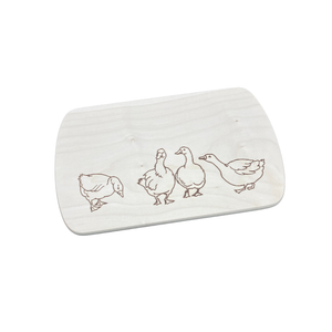 Die Holzwarenfabrik Brettchen mit Gänse Einbrand (24 cm) Gesamtansicht