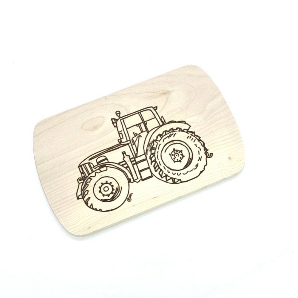 Brettchen mit Trecker Einbrand (24 cm)