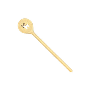 Die Holzwarenfabrik Kochlöffel mit Hirschmotiv (28 cm) Gesamtansicht