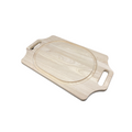 Servierbrett aus Buche mit Griffen und Rille 50x28x2 cm