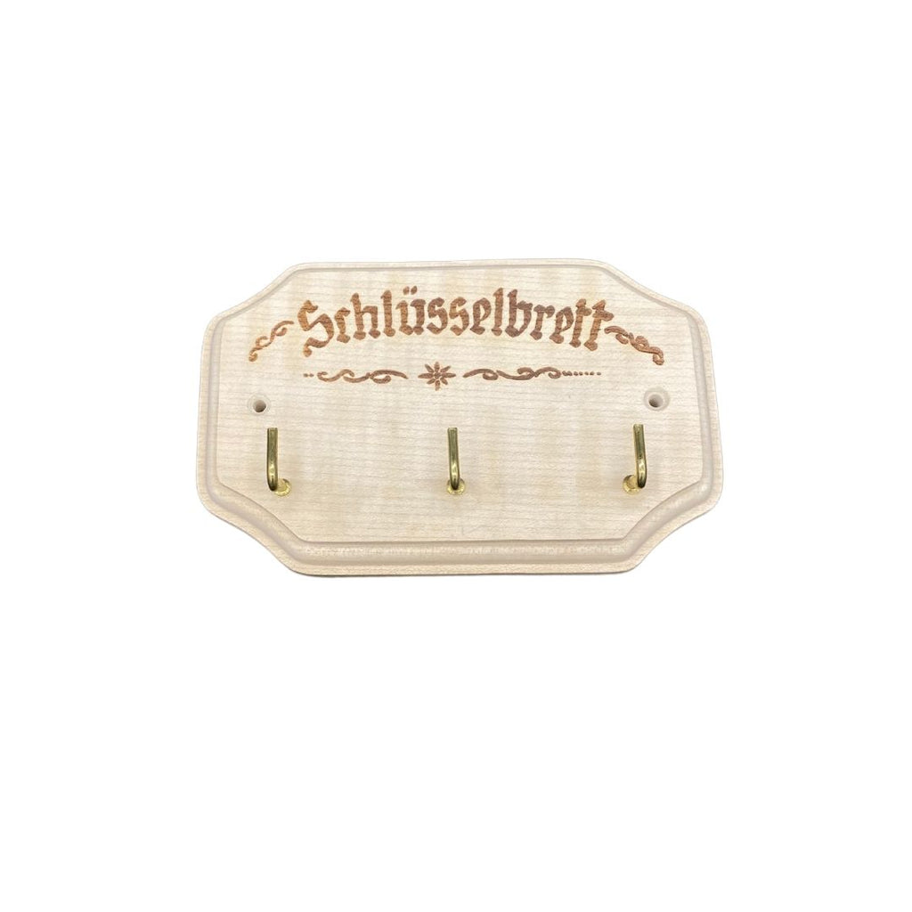 Die Holzwarenfabrik Schlüsselbrett, 3 Haken mit Schriftzug
