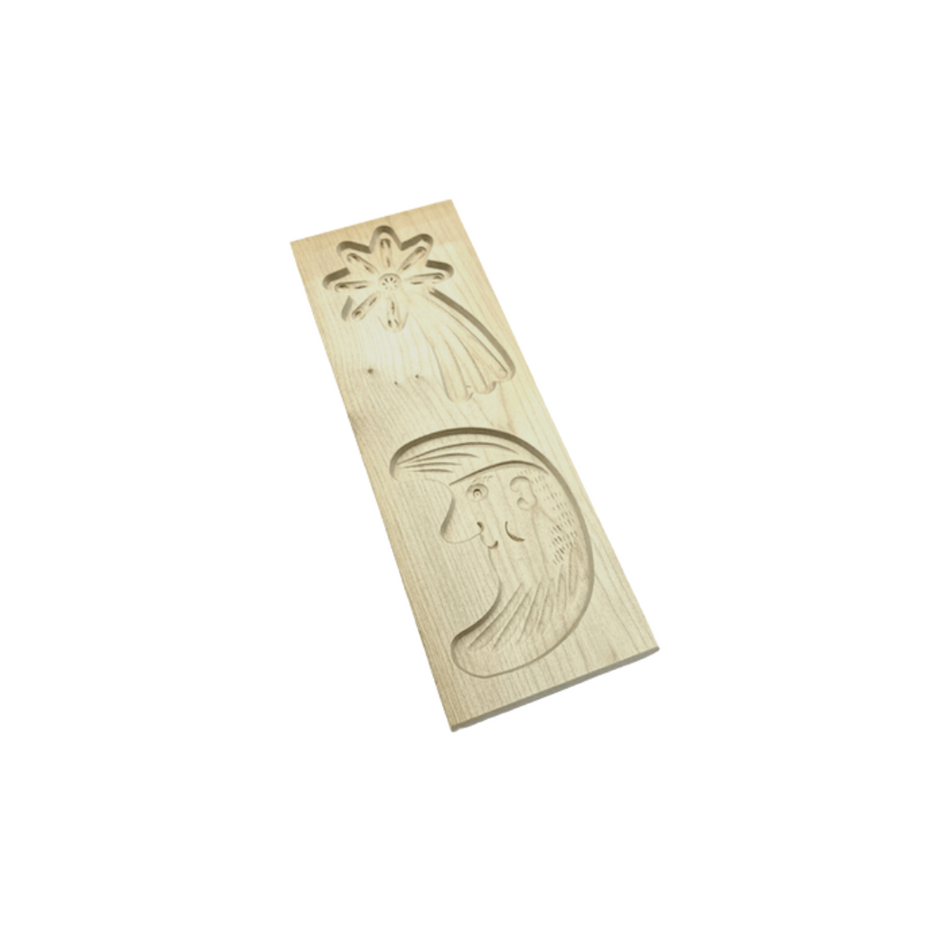 Spekulatiusform Mond und Stern 25x9 cm